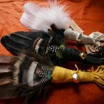 Prayer Feather smudging fans - Triple Feathered.