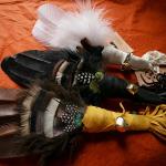 Prayer Feather smudging fans - Triple Feathered.